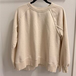 Aerie Cream Crew Neck Sweater